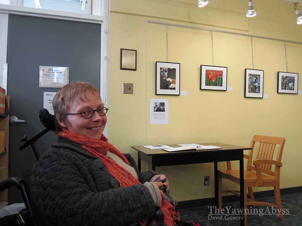 Lene at her exhibition